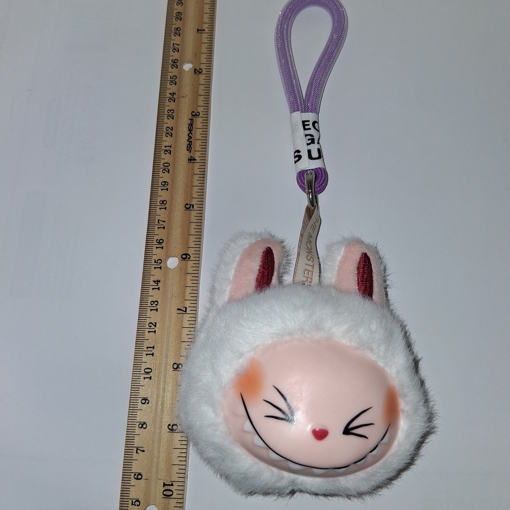 Cute White and Pink Labubu Bag Charm - Picture 4 of 4